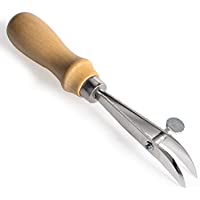 Asa de Madera Profesional Asidero exterior Ajustable Asador de cuero Edger Creaser Skiving Tool